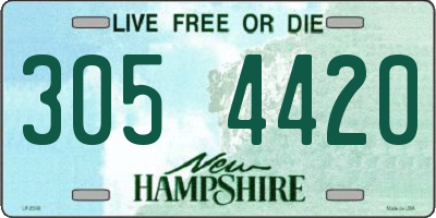 NH license plate 3054420