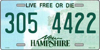 NH license plate 3054422