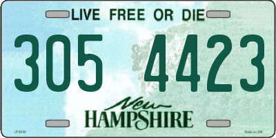 NH license plate 3054423