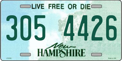 NH license plate 3054426