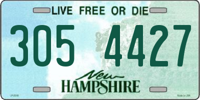 NH license plate 3054427