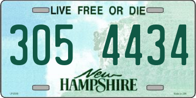 NH license plate 3054434