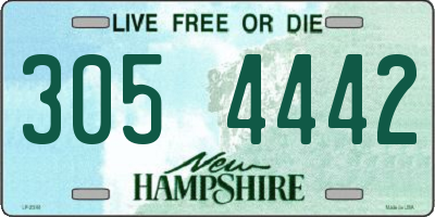 NH license plate 3054442