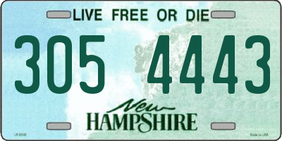NH license plate 3054443