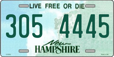NH license plate 3054445