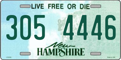 NH license plate 3054446