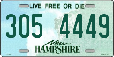 NH license plate 3054449