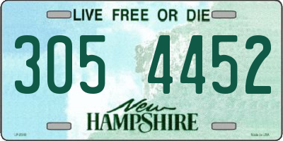 NH license plate 3054452