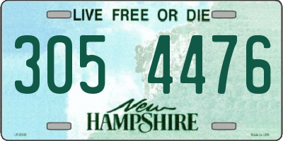 NH license plate 3054476