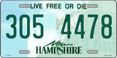 NH license plate 3054478