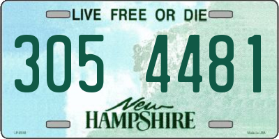 NH license plate 3054481