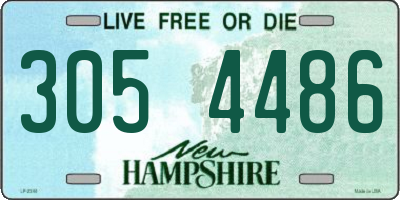 NH license plate 3054486
