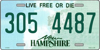 NH license plate 3054487