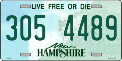 NH license plate 3054489