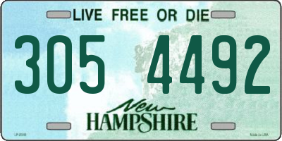 NH license plate 3054492