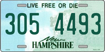 NH license plate 3054493