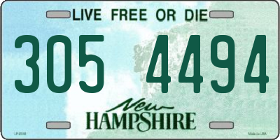 NH license plate 3054494