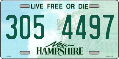 NH license plate 3054497
