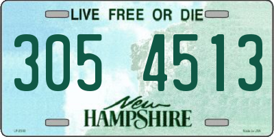 NH license plate 3054513