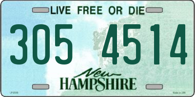 NH license plate 3054514