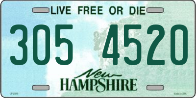 NH license plate 3054520