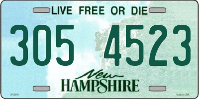 NH license plate 3054523