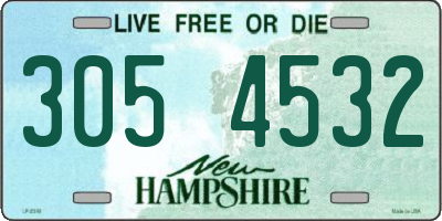 NH license plate 3054532