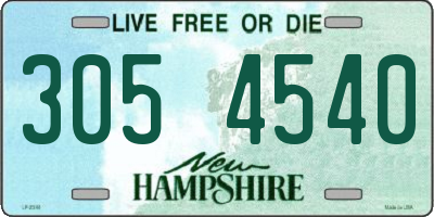 NH license plate 3054540