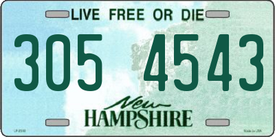 NH license plate 3054543