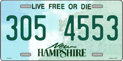 NH license plate 3054553