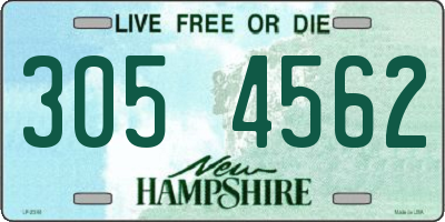 NH license plate 3054562
