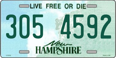 NH license plate 3054592