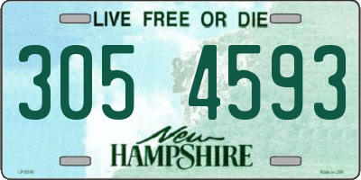 NH license plate 3054593