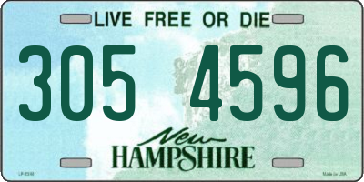 NH license plate 3054596