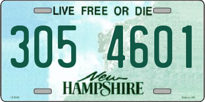 NH license plate 3054601
