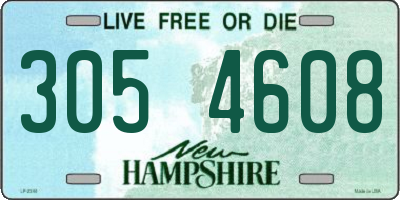 NH license plate 3054608