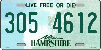 NH license plate 3054612