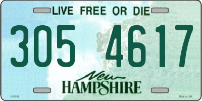 NH license plate 3054617