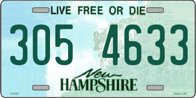 NH license plate 3054633