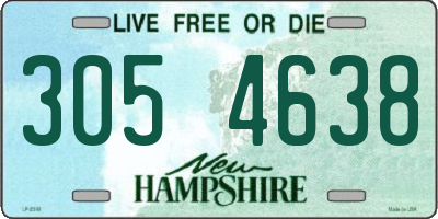 NH license plate 3054638