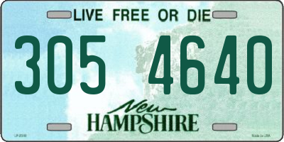 NH license plate 3054640