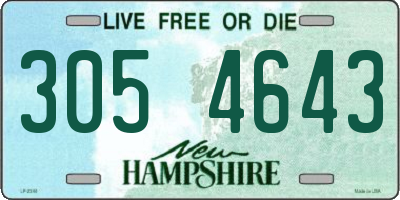 NH license plate 3054643