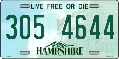 NH license plate 3054644