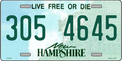 NH license plate 3054645