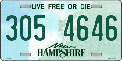NH license plate 3054646