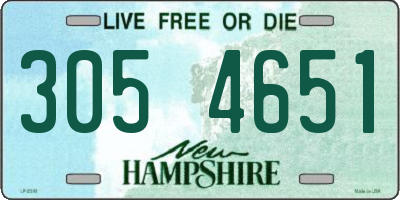 NH license plate 3054651
