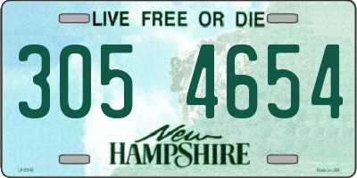 NH license plate 3054654