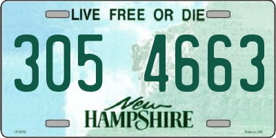 NH license plate 3054663