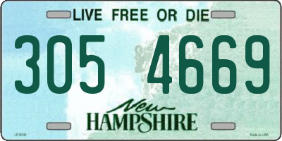 NH license plate 3054669