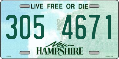 NH license plate 3054671